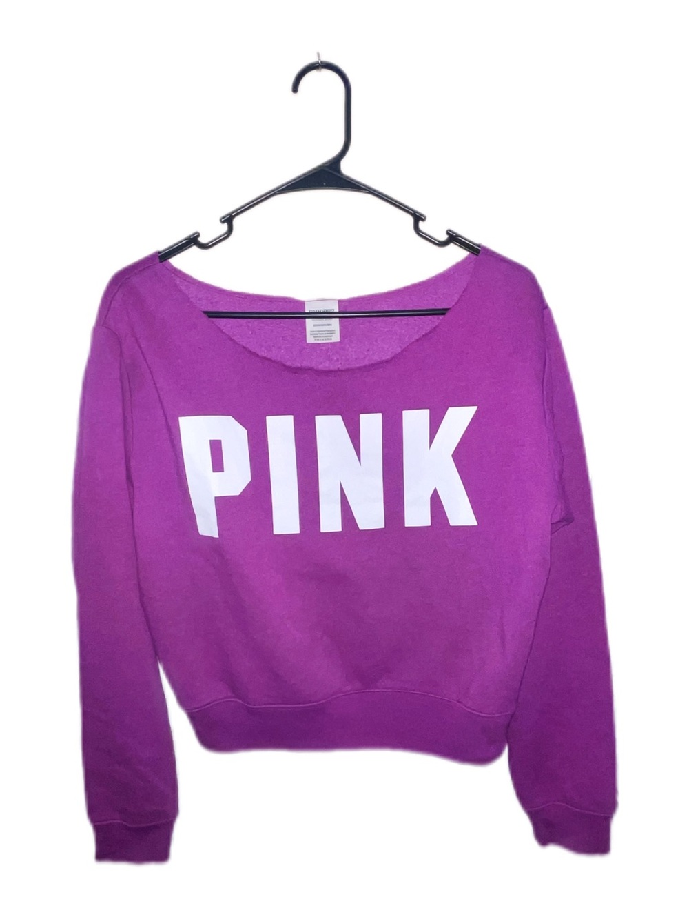 PINK Victoria's Secret Scoopneck Sweatshirt in Bright Magenta